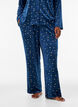 Velours pyjamabroek met all-over print, Blauw, Model image number 2