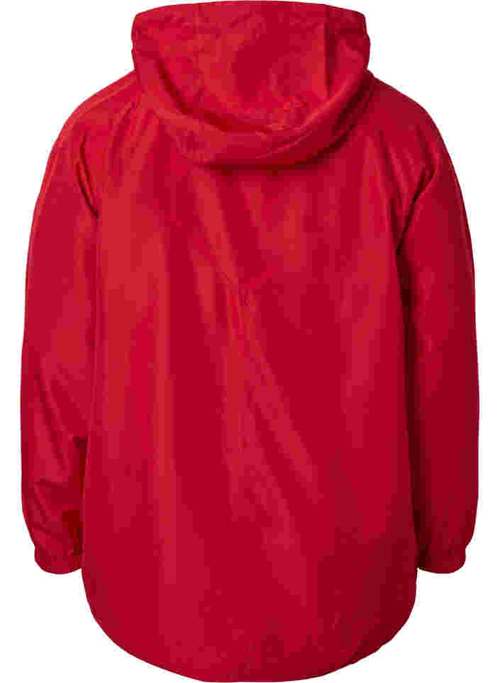 Korte jas met capuchon en verstelbare onderkant, Tango Red, Packshot image number 1