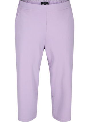Pantalon culotte uni avec poches, Orchid Bloom, Packshot image number 0