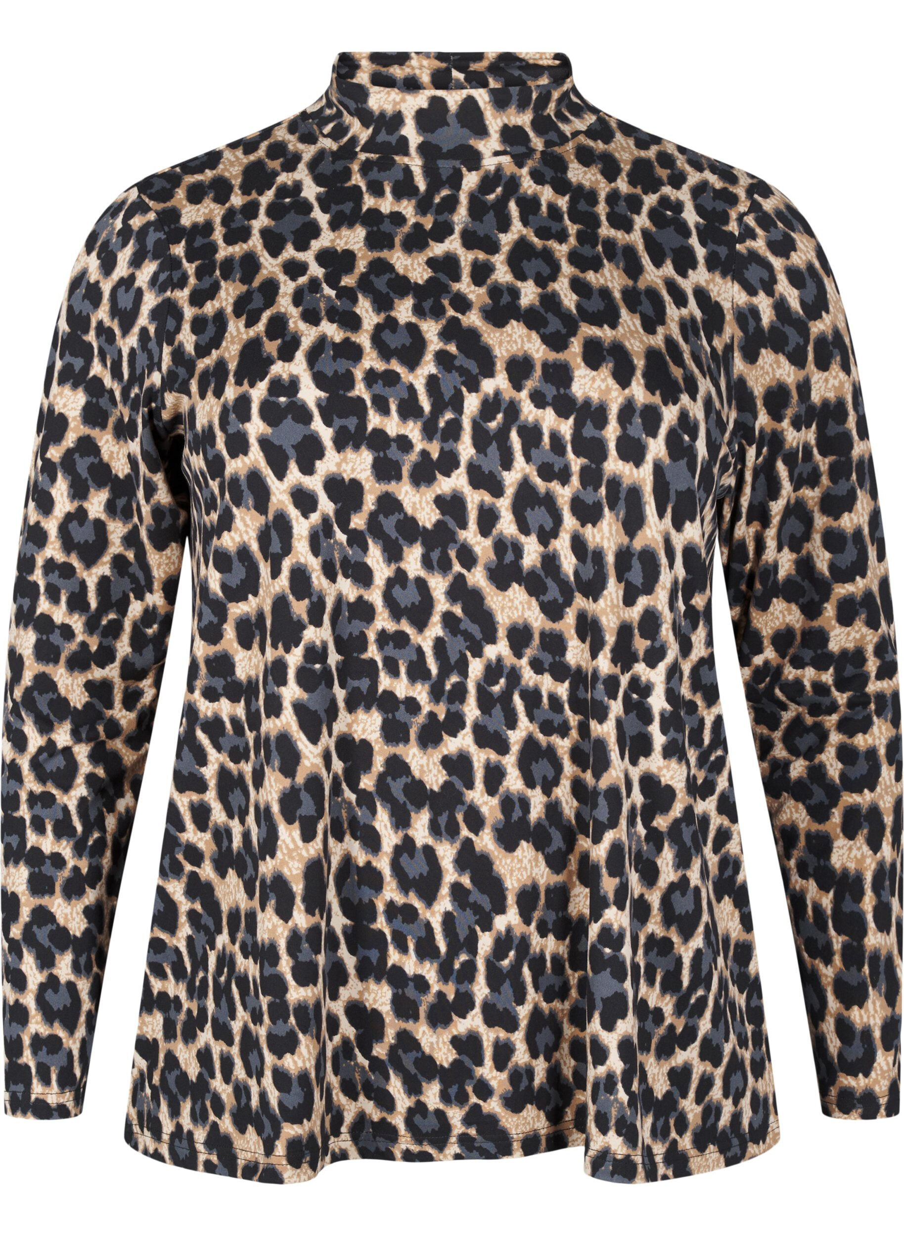 ZizziFLASH - Blouse met lange mouwen en col, Zwart, Packshot image number 0