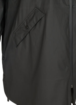 Veste de pluie avec fermeture éclair et capuche, Black, Packshot image number 3