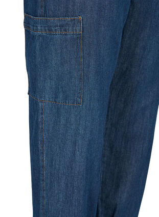 Jeans cargo avec poches, Dark blue denim, Packshot image number 3