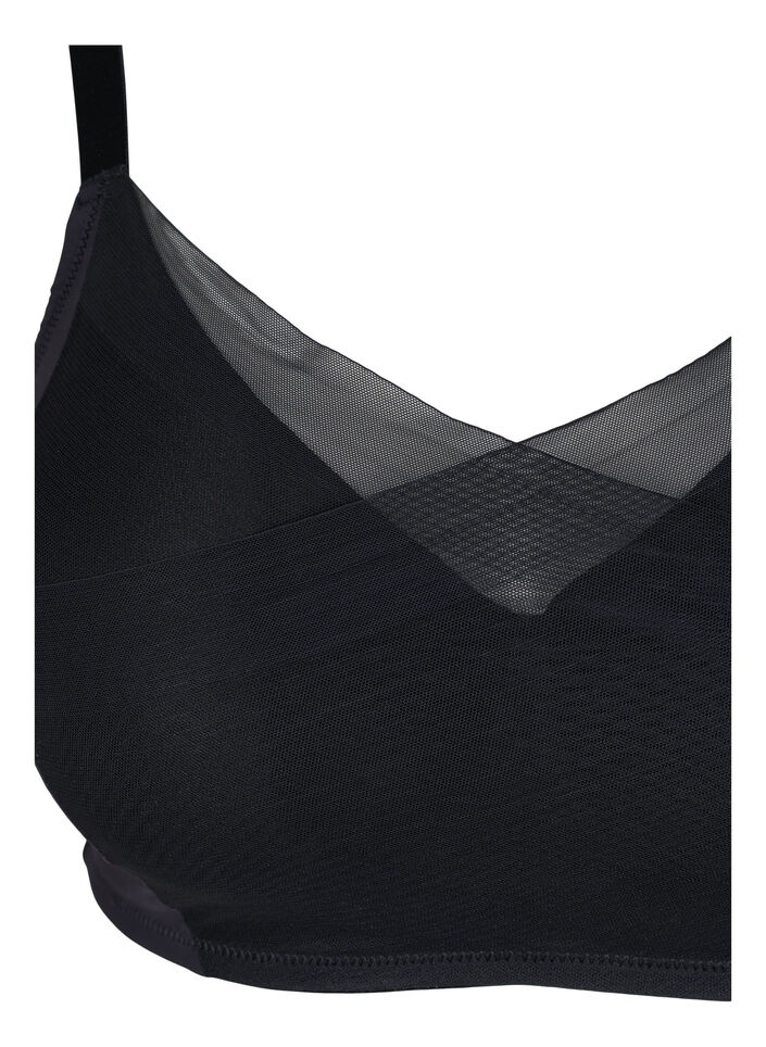 Soutien-gorge avec maille et bonnets rembourr&eacute;s, Black, Packshot image number 2