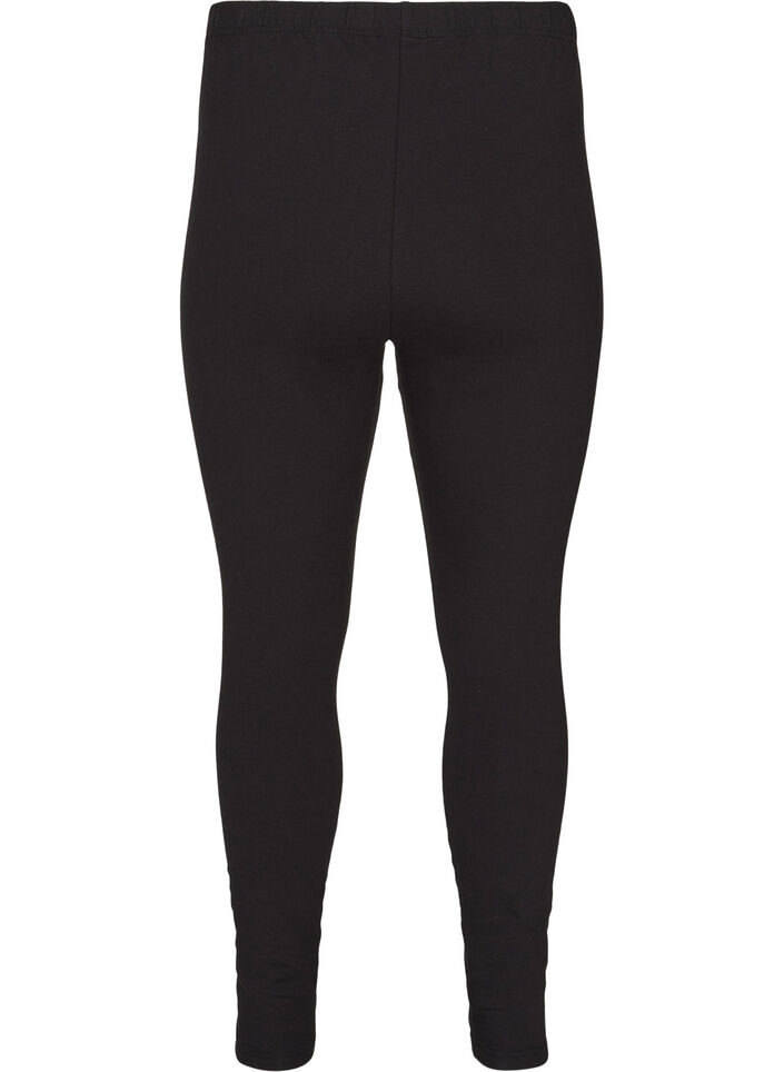 Legging in katoen met voering, Zwart, Packshot image number 1