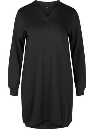 Robe pull de couleur unie , Black, Packshot image number 0