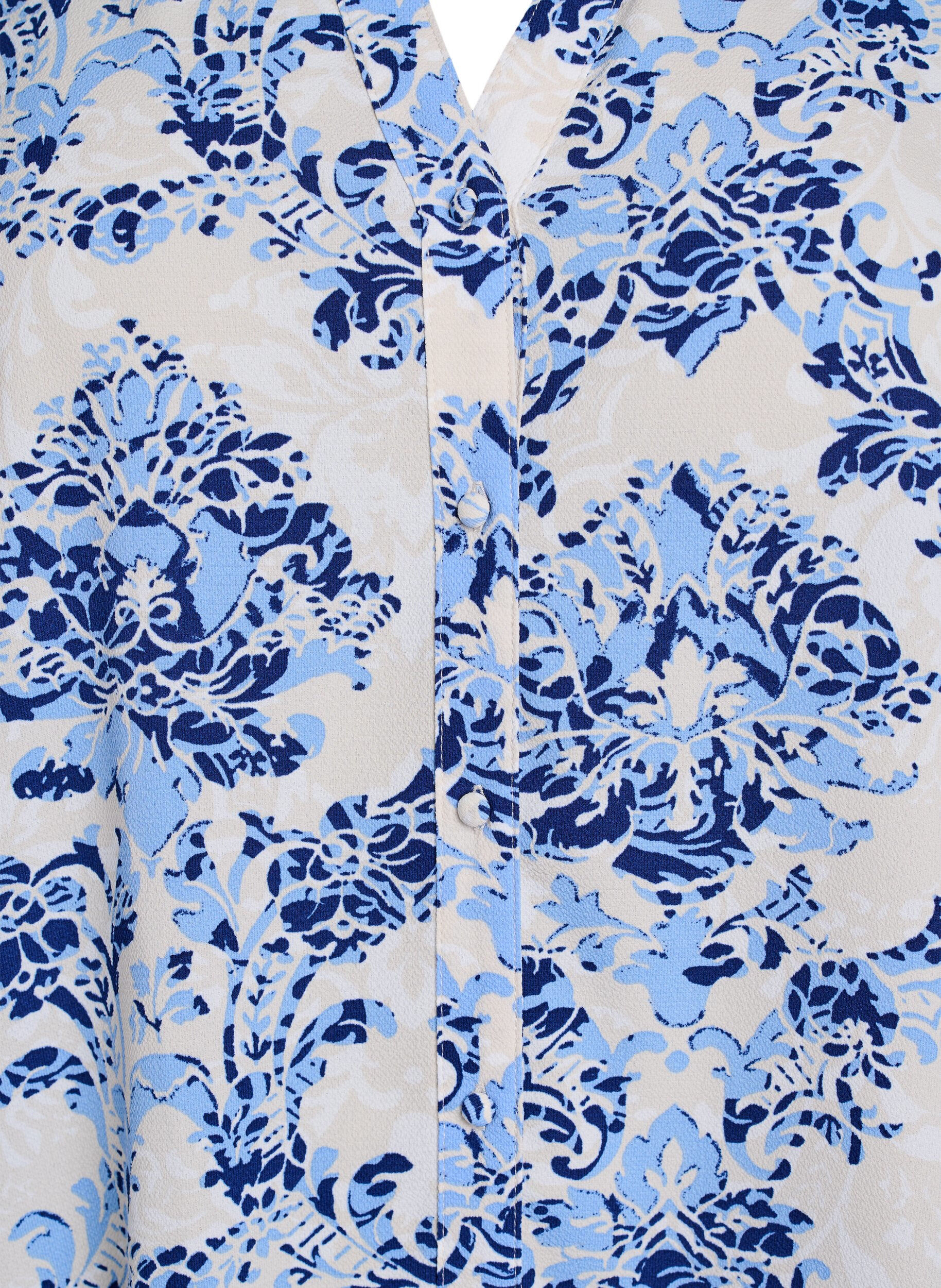 Zizzi Robe midi de forme A avec manches courtes, Beige, Packshot image number 2