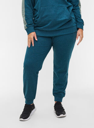 Pantalon de jogging ample avec poches, Deep Teal, Model image number 2