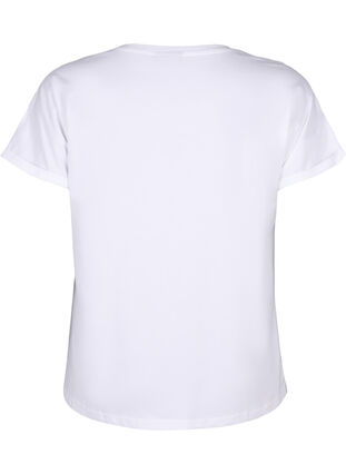 T-shirt van biologisch katoen met Engels borduurwerk, Bright White, Packshot image number 1