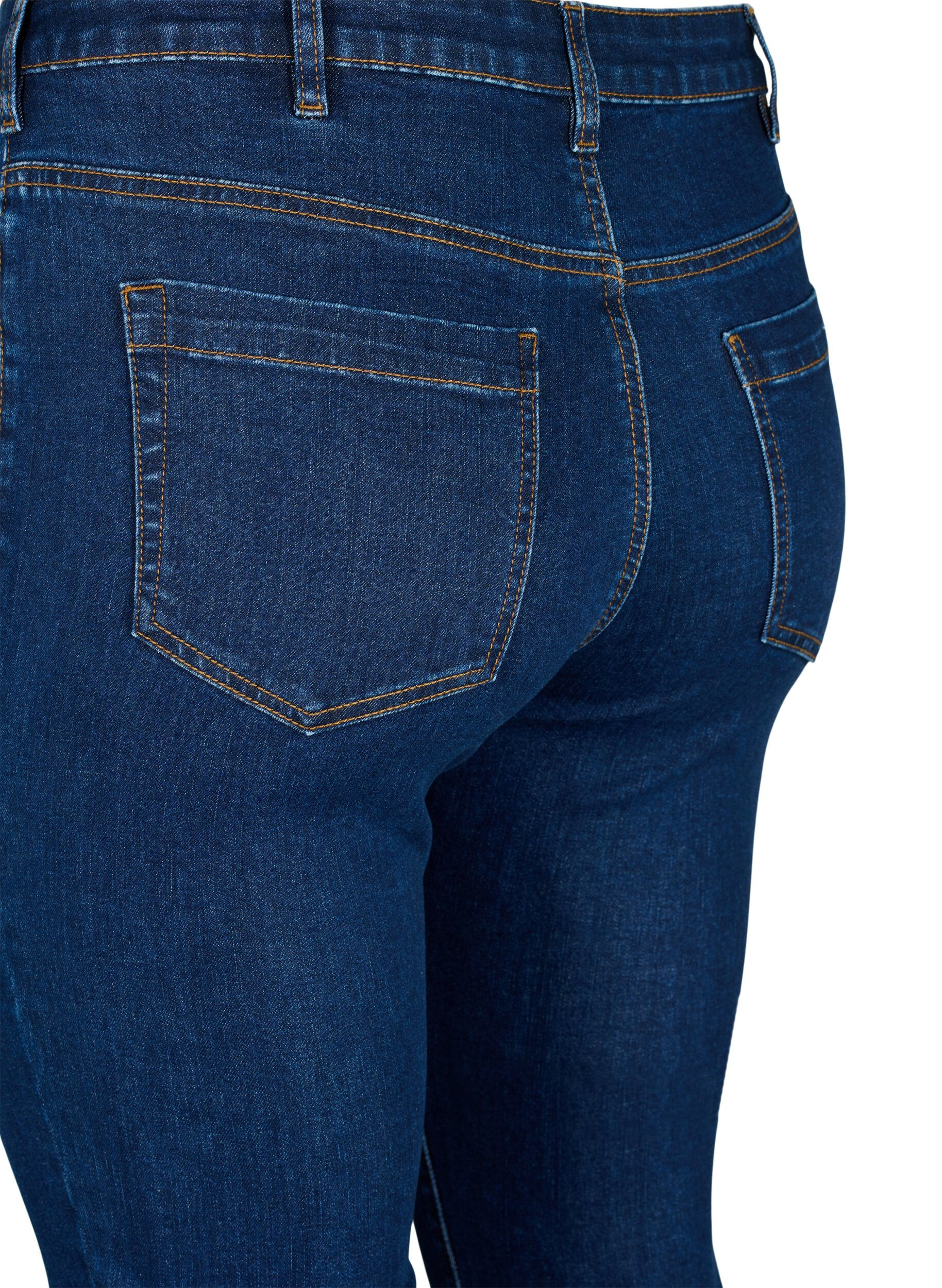 Zizzi Jean Amy taille haute et coupe super slim, Bleu, Packshot image number 3