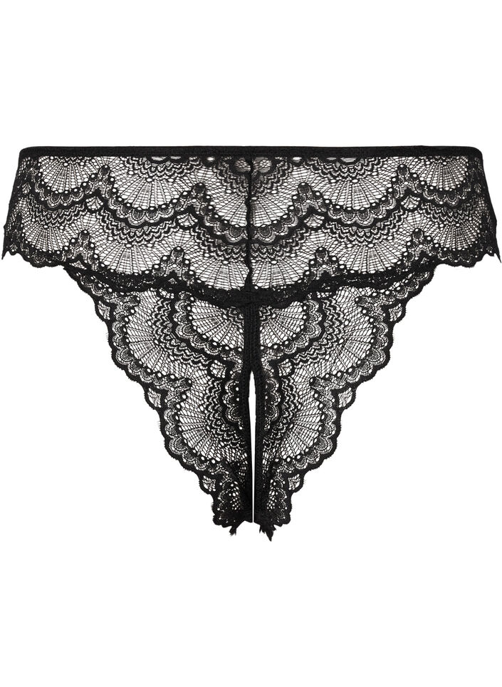 String en dentelle sans fond, Black, Packshot image number 1
