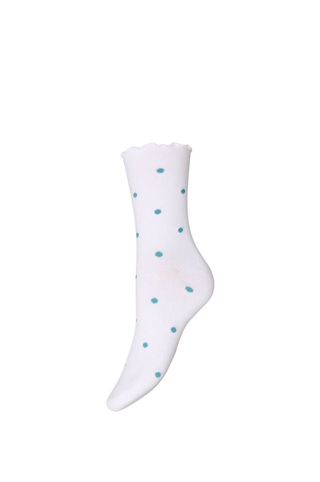Chaussettes en coton avec des motifs, Blanc, Packshot image number 0