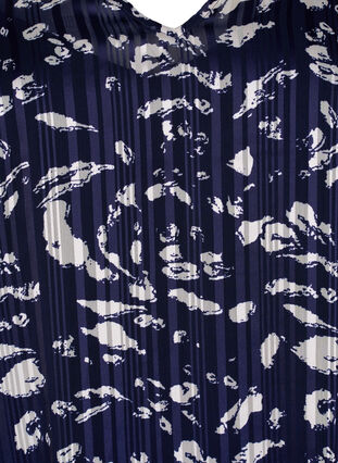 Robes à manches longues avec encolure en V et imprimé, Blue Leaf AOP, Packshot image number 2