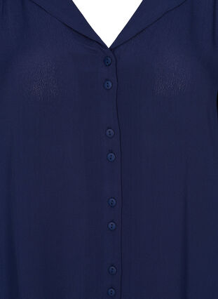 Viscose blouse met v-hals, Peacoat, Packshot image number 2