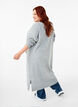 Lang gebreid vest met zakken, Light Grey Melange, Model image number 1