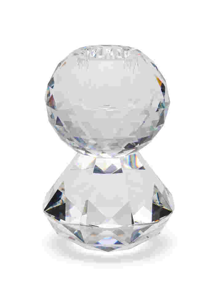 Kaarsenhouder in kristalglas, Clear, Packshot image number 0