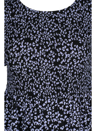 Robe en viscose imprimée avec smock, Blue Dot, Packshot image number 2