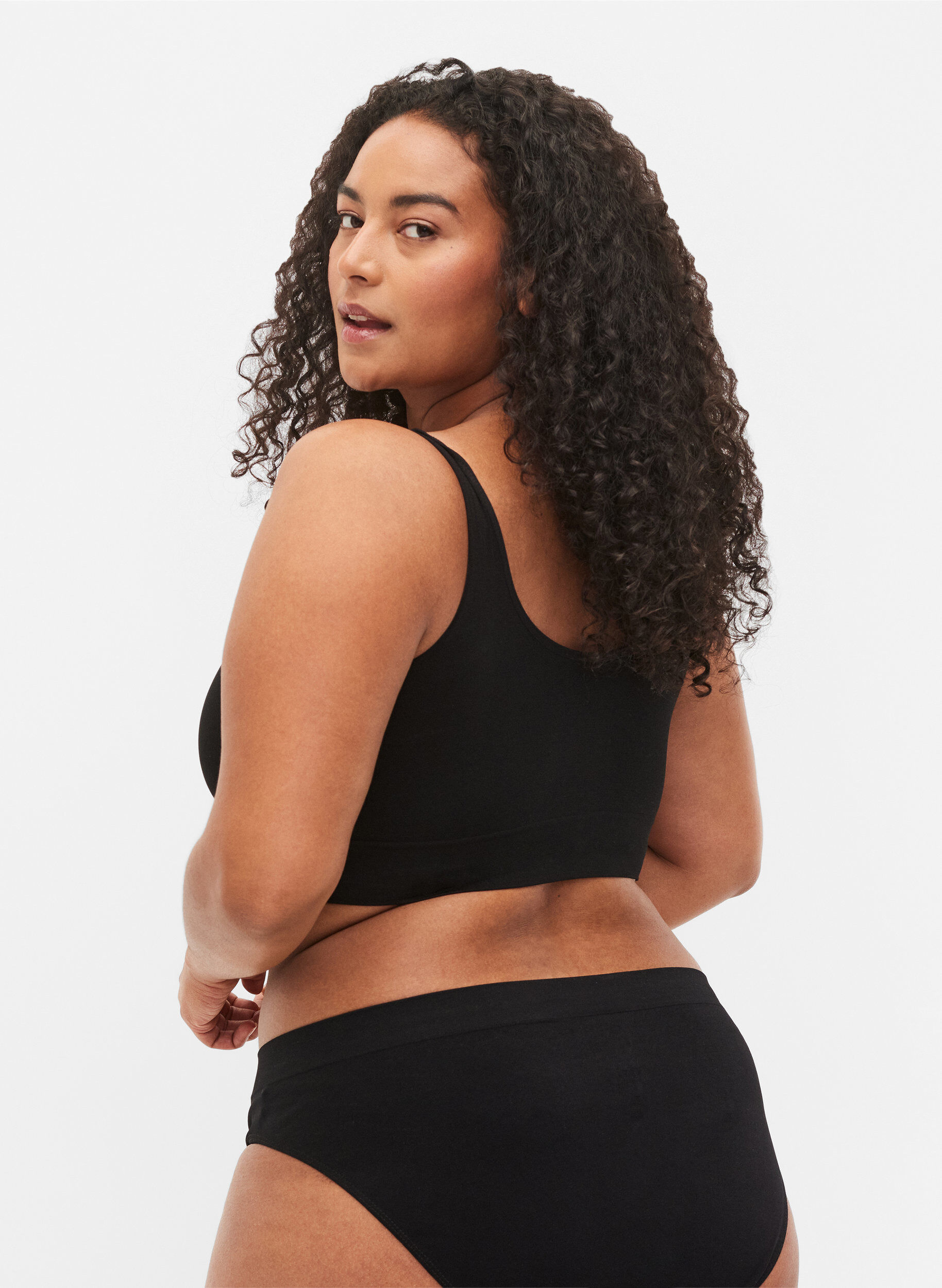 ZizziZachte bh zonder vulling, Zwart, Model image number 2