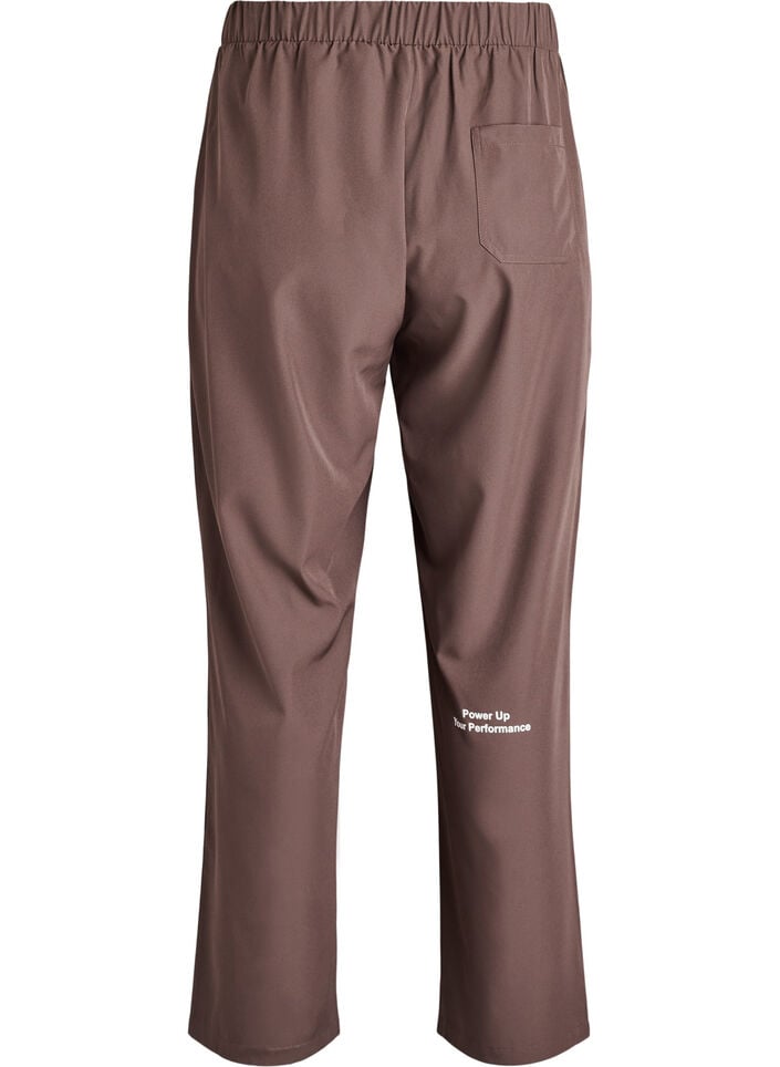 Pantalon de sport taille haute et coupe droite, Marron, Packshot image number 1