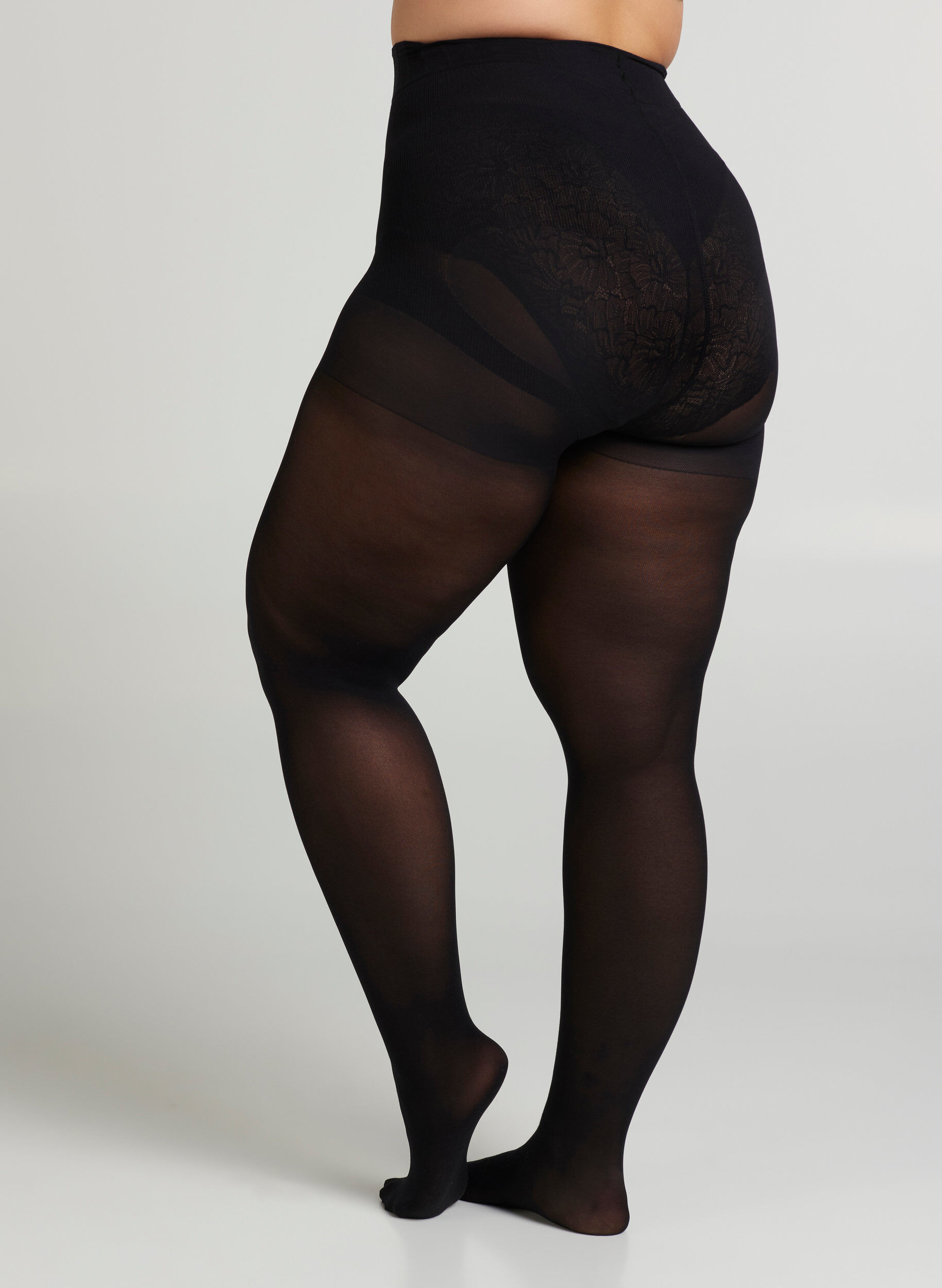 Zizzi Collants 60 deniers, Noir, Model image number 3