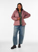 Veste l&eacute;g&egrave;rement matelass&eacute;e en losange, Rose, Model image number 1