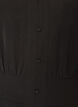 Robe midi avec smocks et boutons d&eacute;coratifs, Noir, Packshot image number 2