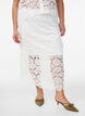 Jupe midi en dentelle avec taille &eacute;lastique, Blanc, Model image number 0