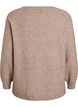 Gebreide blouse met strassteentjes en studs, Beige, Packshot image number 1