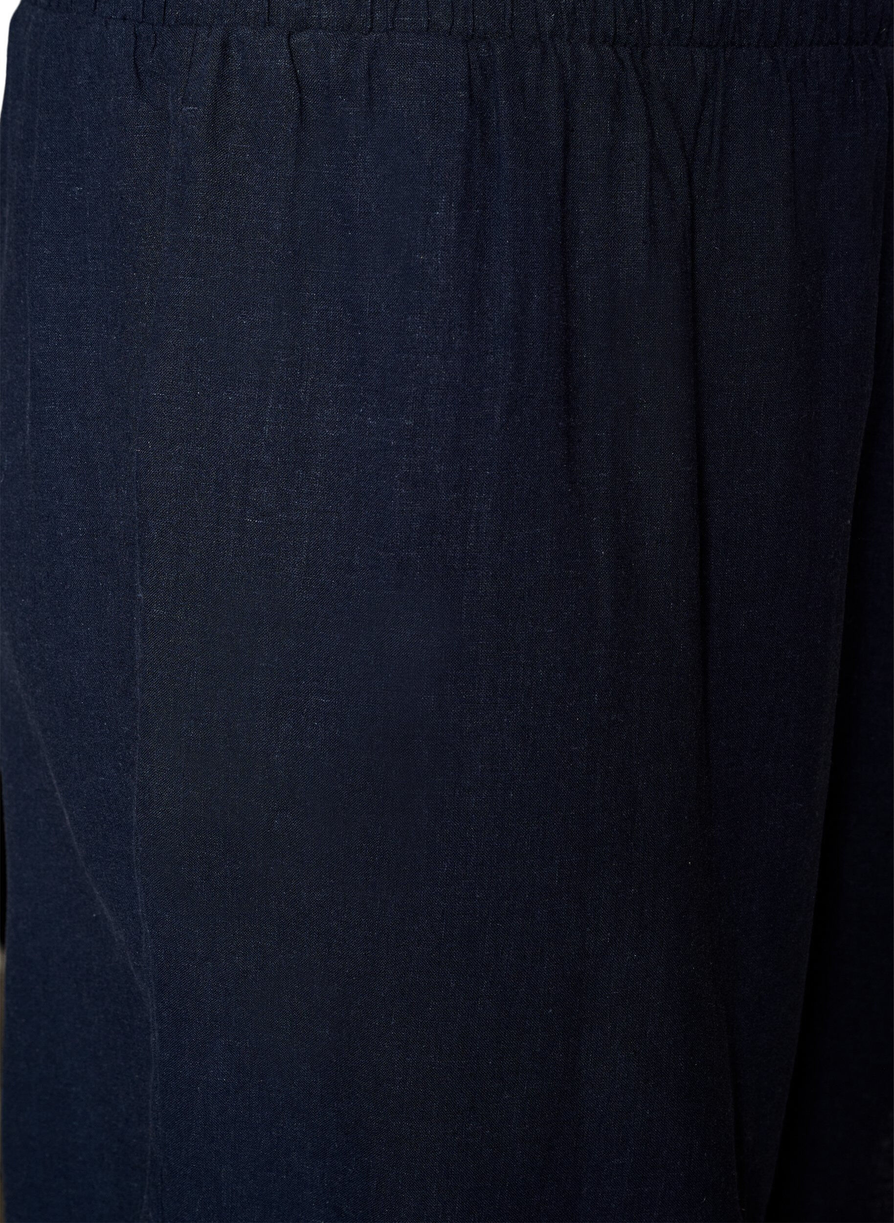 ZizziShorts met hoge taille in linnen en viscose, Blauw, Packshot image number 2