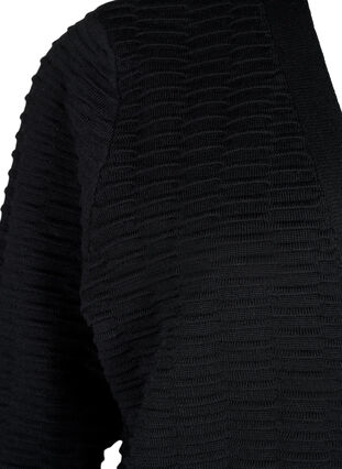 Cardigan en tricot en mélange de coton et de viscose, Black, Packshot image number 2