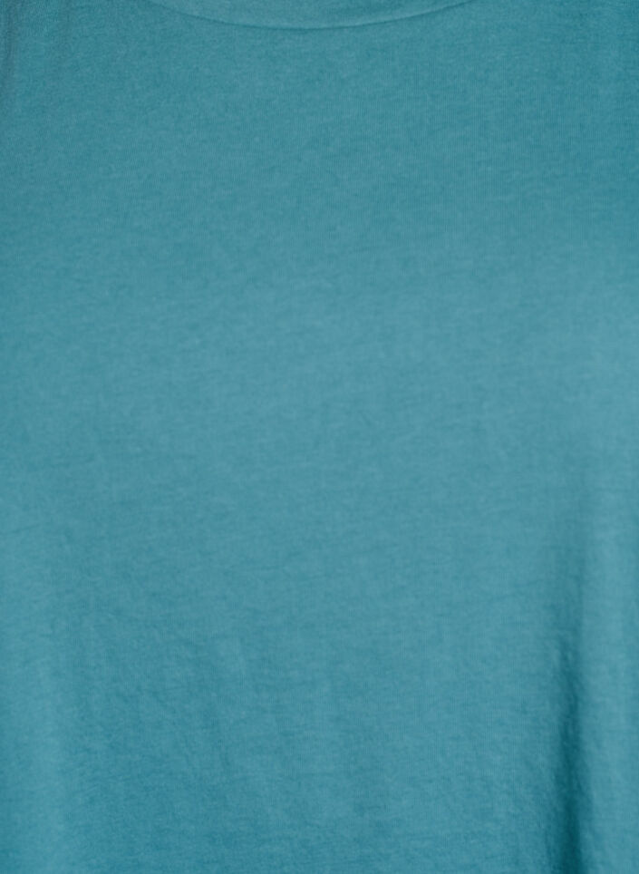 T-shirt à manches courtes en mélange de coton, Bleu, Packshot image number 2