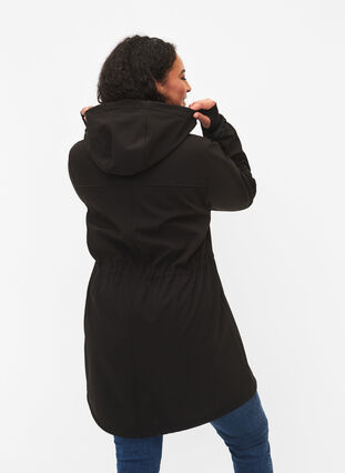 Veste softshell avec capuche amovible, Black, Model image number 1
