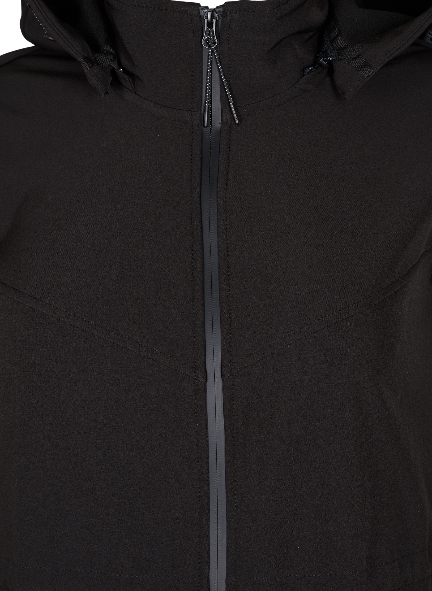 Zizzi Veste softshell polaire, Black Solid, Packshot image number 2