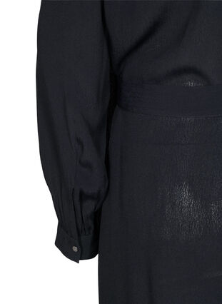 Tunique en viscose avec ceinture, Black, Packshot image number 3
