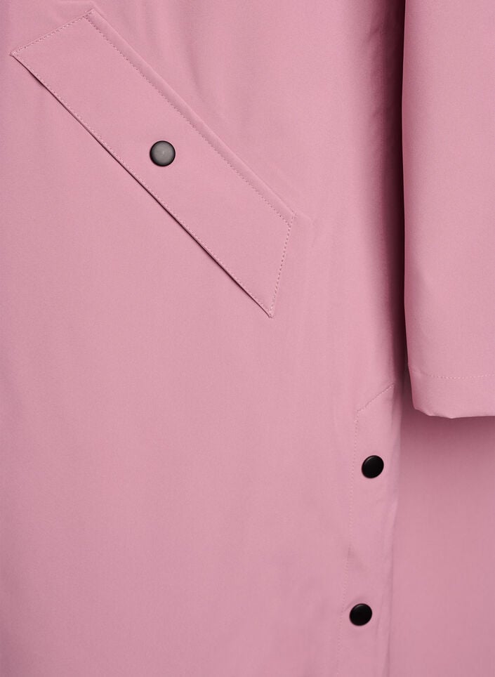 Veste de pluie avec poches et capuche, Rose, Packshot