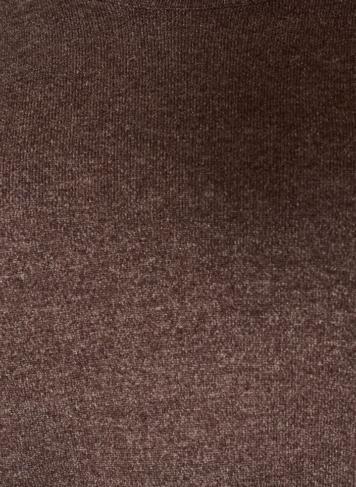 Blouse en maille avec un col rond, Marron, Packshot image number 2