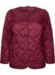 Veste matelass&eacute;e avec boutons-pression et col rond, Bordeaux fonc&eacute;, Packshot image number 0