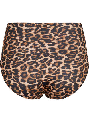 Hoog getailleerd bikinibroekje met luipaardprint, Leopard Print, Packshot image number 1