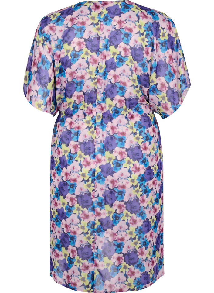 Strand kimono met print, Blauw, Packshot image number 1