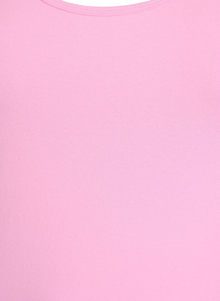 Haut uni Basic en coton, Rose, Packshot image number 2