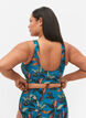 Bikinitop met print en ronde hals, Leaf Print, Model image number 1