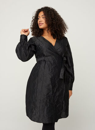 Robe portefeuille, Black, Model image number 0