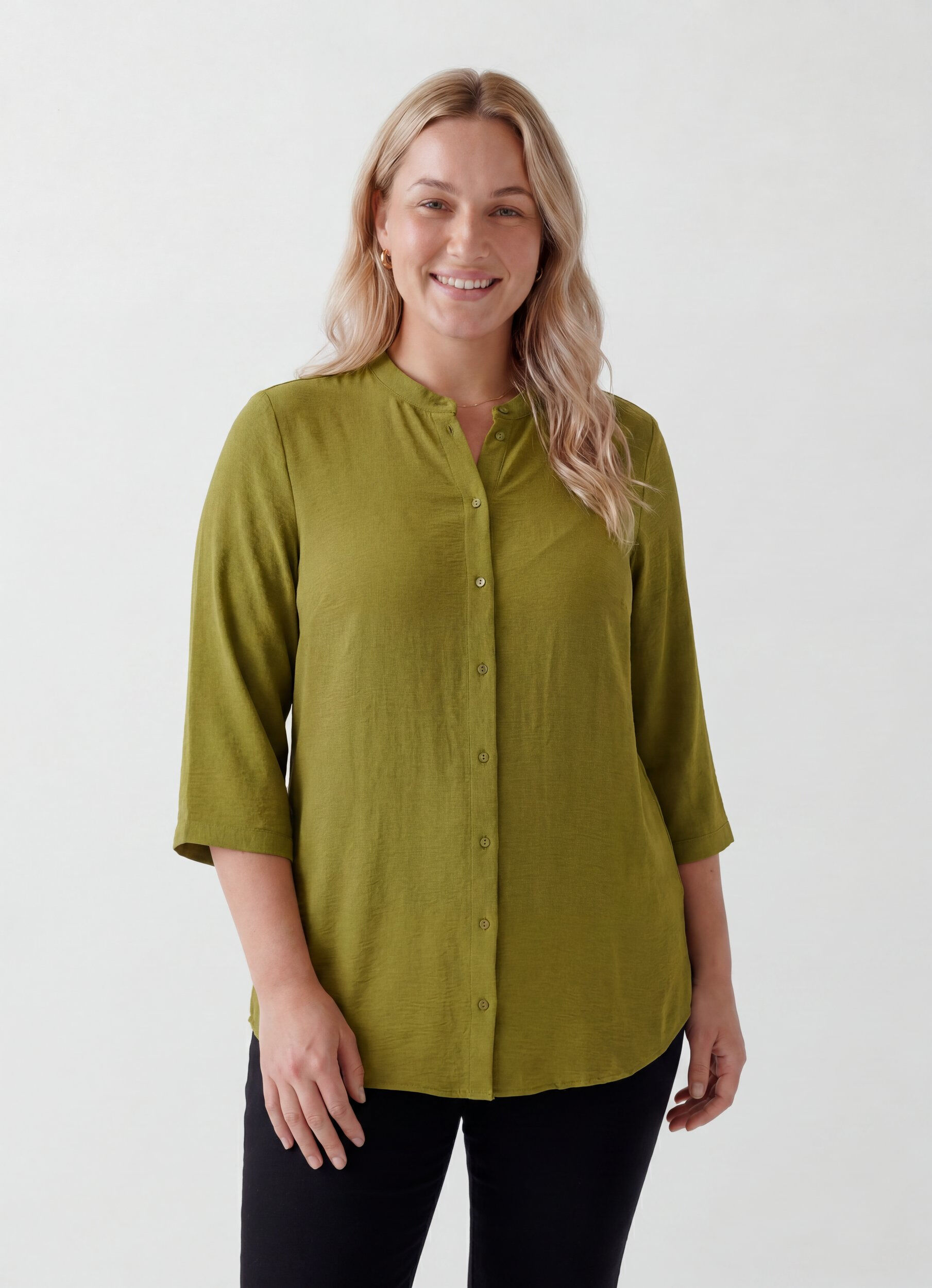Tuniek met 3/4 mouwen, Groen, Model