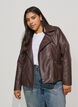 Veste biker en similicuir, Marron, Model image number 3