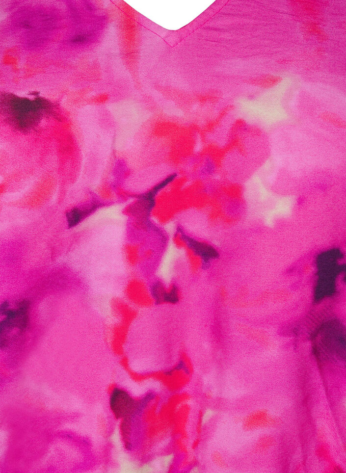 Jumpsuit met bloemenpatroon en mouwen als vleermuisvleugels, Pink Rose AOP, Packshot image number 2