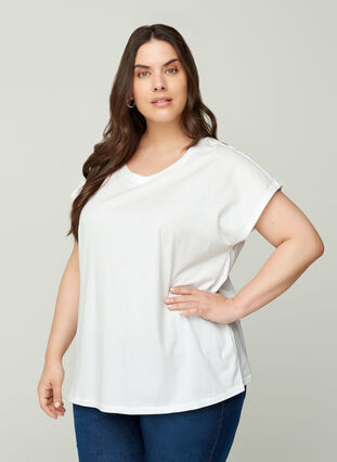 	 T-shirt basique, Bright White, Model image number 0