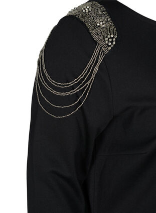 Robe à manches 3/4 et perles, Black, Packshot image number 3