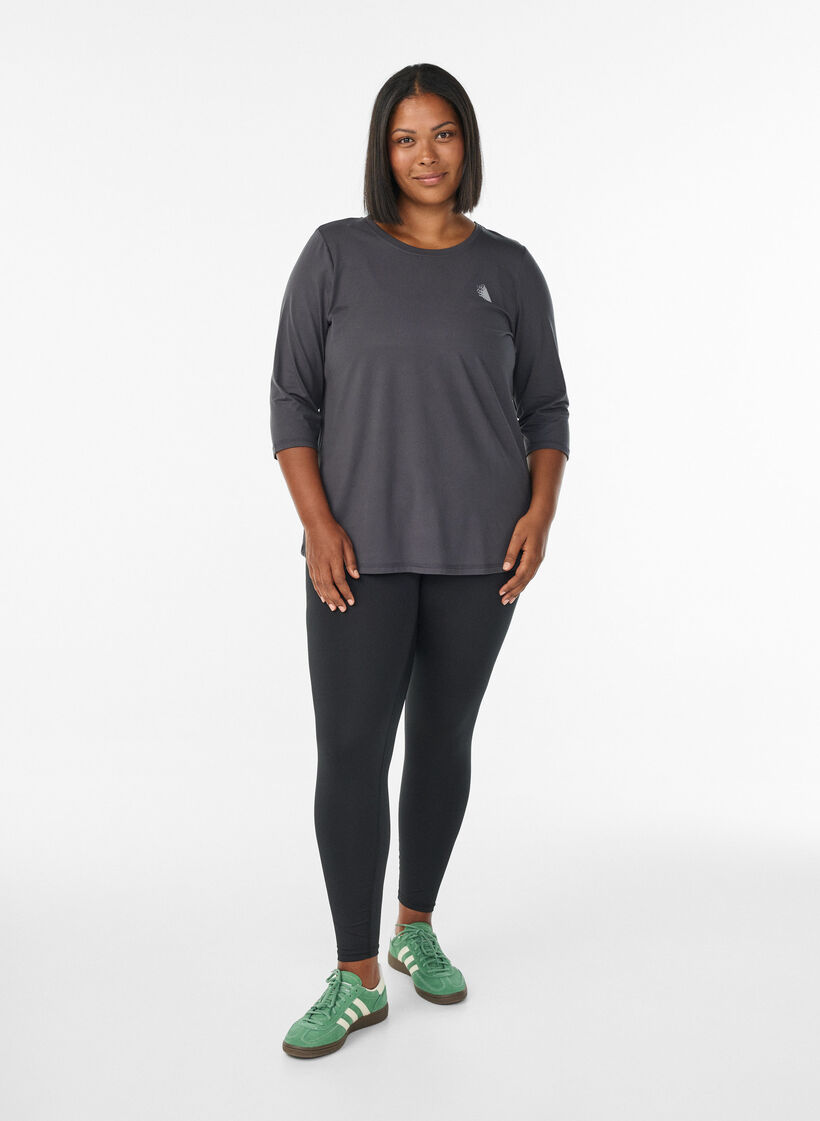 Training blouse met 3/4 mouwen, Grijs, Model image number 1