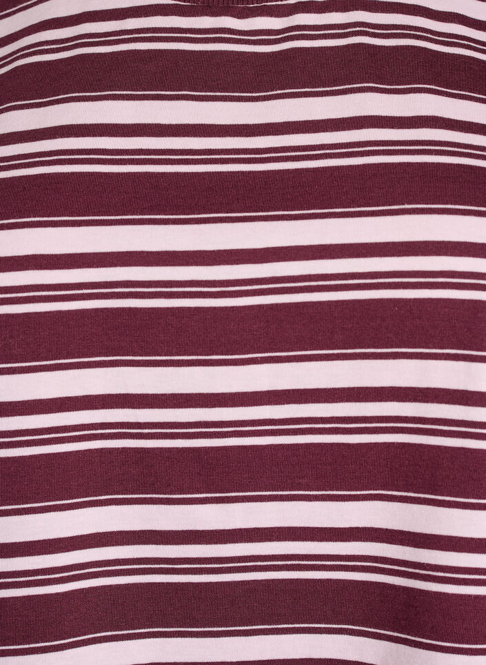 Boxy T-shirt met gestreept patroon, Rood, Packshot image number 2