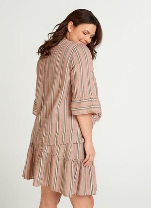 Jupe courte à rayures, Rose Smoke stripe, Model image number 1