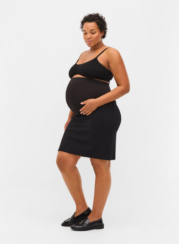 Jupe de maternité moulante, Black, Model image number 0